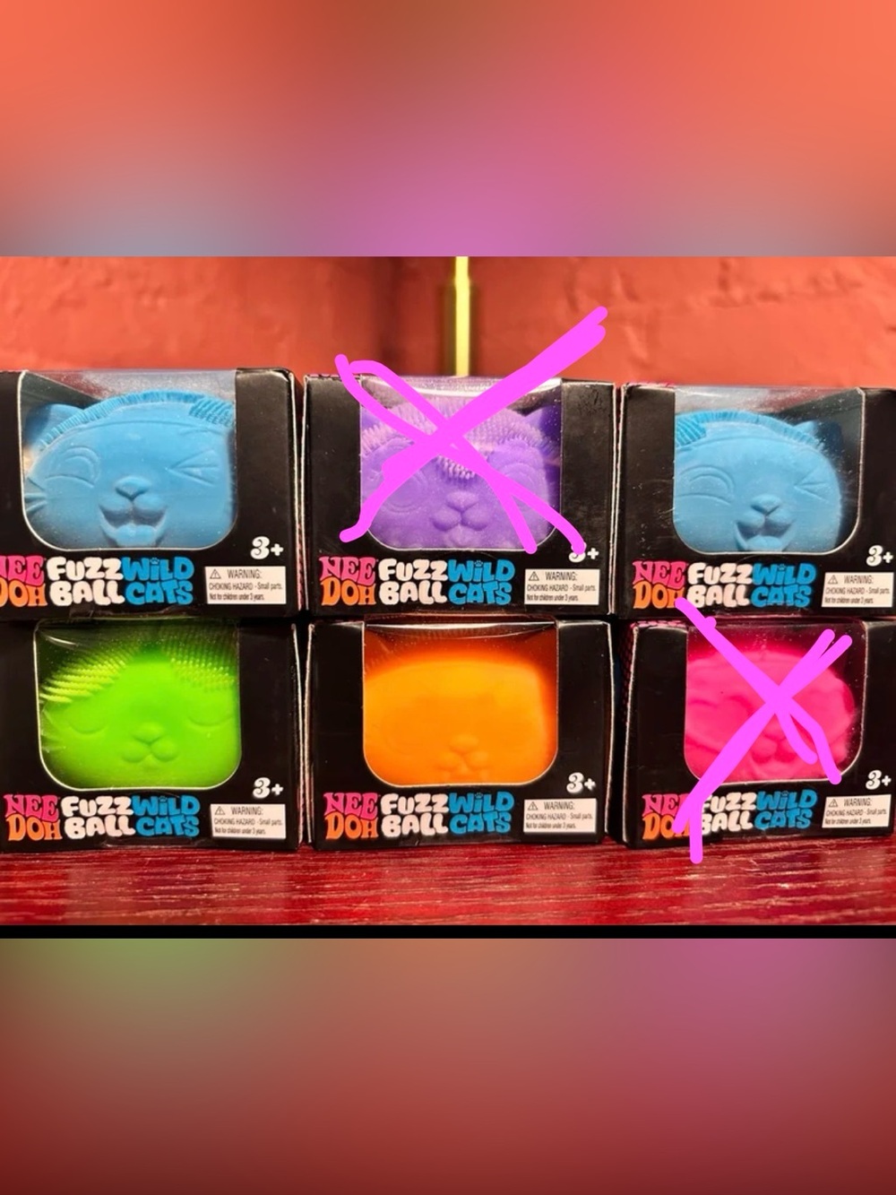 FULL SET OF ULTRA-RARE Neon Wild Cats Set! 6 Wild Cats Authentic, Mint & Fresh